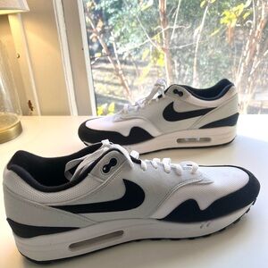 Nike Men’s Air Max 1 in the White Black Pure Platinum Colorway